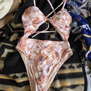 Floral Kids One Piece Swimsuit